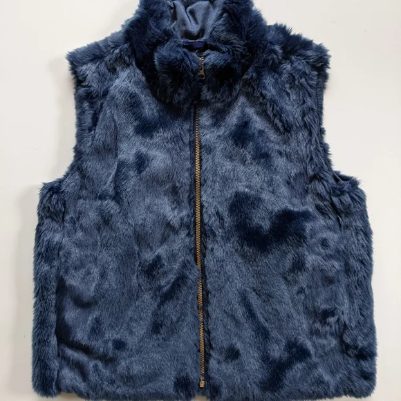 CrewcutsNavy Faux Fur Vest